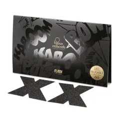 Bijoux Indiscrets - Flash Cross Tepelstickers - Zwart -Sex Toys winkel Bijoux Indiscrets Flash Cross Tepelstickers Zwart 3