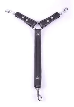 Kiotos Leather Bondagetuigje Missing Link - Zwart