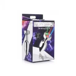 Booty Sparks - Buttplug Met LED Verlichting - Aluminium - Verkrijgbaar In Maten Small Medium En Large -Sex Toys winkel Booty Sparks Buttplug Met LED Verlichting Aluminium Verkrijgbaar in maten Small Medium en Large 4