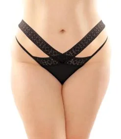 Bottoms Up Daphne Brazilian Zwart - PLUS SIZE/GROTE MATEN