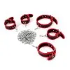 O-products Budget Bondageset Met Collar, Hand- En Voetboeien - Rood/Zwart