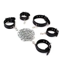 O-products Budget Bondageset Met Collar, Hand- En Voetboeien - Zwart