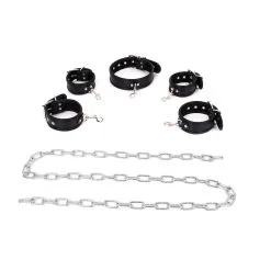 O-products Budget Bondageset Met Collar, Hand- En Voetboeien - Zwart -Sex Toys winkel Budget Bondageset met collar hand en voetboeien zwart 3