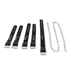 O-products Budget Bondageset Met Collar, Hand- En Voetboeien - Zwart -Sex Toys winkel Budget Bondageset met collar hand en voetboeien zwart 5