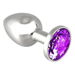 Rimba Bondage Play Buttplug Klein Met Paars Kristal