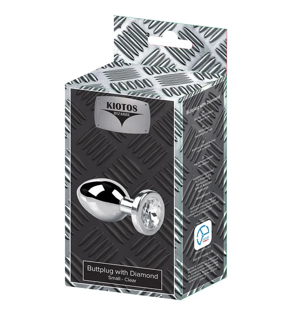 Kiotos Buttplug RVS Met Witkristal - Small 2 Kiotos Buttplug RVS Met Witkristal - Small - Afbeelding 2