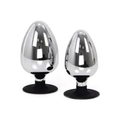 Kiotos Steel Buttplug RVS Met Siliconen Voetje BIG-S -Sex Toys winkel Buttplug RVS met Siliconen Voetje BIG S 5