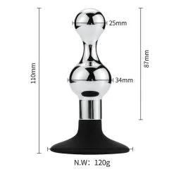 Kiotos Buttplug Aluminium In Zandloper-vorm Met Zuignap 13 Kiotos Buttplug Aluminium In Zandloper-vorm Met Zuignap -Sex Toys winkel Buttplug aluminium in zandloper vorm met zuignap 6