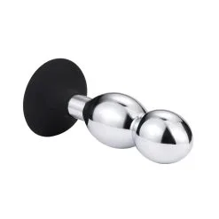 Kiotos Buttplug Aluminium Met 2 Ballen En Zuignap 9 Kiotos Buttplug Aluminium Met 2 Ballen En Zuignap -Sex Toys winkel Buttplug aluminium met 2 ballen en zuignap 3