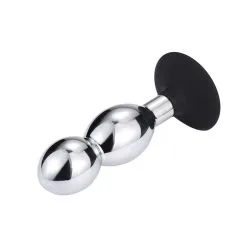 Kiotos Buttplug Aluminium Met 2 Ballen En Zuignap 10 Kiotos Buttplug Aluminium Met 2 Ballen En Zuignap -Sex Toys winkel Buttplug aluminium met 2 ballen en zuignap 4