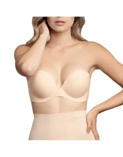 Bye Bra - Gala Plak BH Voor Strapless En Open Rug Outfits - Nude