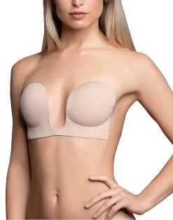 Bye Bra - U-Style Plak BH Voor Strapless En Open Rug Outfits - Nude -Sex Toys winkel Bye Bra U Style Plak BH voor strapless en open rug outfits nude 4