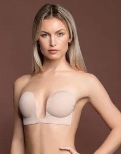 Bye Bra - U-Style Plak BH Voor Strapless En Open Rug Outfits - Nude -Sex Toys winkel Bye Bra U Style Plak BH voor strapless en open rug outfits nude 6