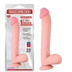Chisa - Dildo Met Zuignap Koufos 35 Cm X 6.1 Cm - Lichte Huidskleur