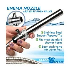 Cleanstream - Klysma Nozzle Met Open-Dicht Snelknop -Sex Toys winkel Cleanstream Klysma Nozzle Met Open Dicht Snelknop 5