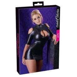 Cottelli Collection Cold Shoulder Wetlook Mini Jurkje - Zwart 5 Cottelli Collection Cold Shoulder Wetlook Mini Jurkje - Zwart -Sex Toys winkel Cold Shoulder Wetlook Mini Jurkje zwart 3