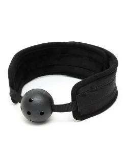 Rimba Bondage Play Comfortabele Ball Gag - Zwart - Verstelbaar