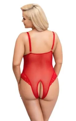 Cottelli Collection - Body Met Open Kruisje - Rood -Sex Toys winkel Cottelli Collection Body Met Open Kruisje Rood 3