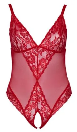 Cottelli Collection - Body Met Open Kruisje - Rood -Sex Toys winkel Cottelli Collection Body Met Open Kruisje Rood 4