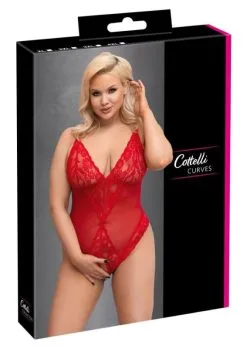 Cottelli Collection - Body Met Open Kruisje - Rood -Sex Toys winkel Cottelli Collection Body Met Open Kruisje Rood 6