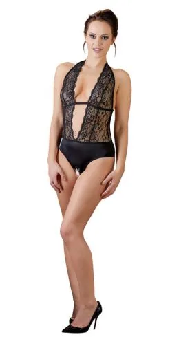 Cottelli Collection - Kanten Body Met Open Kruis