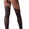 Cottelli Collection - Panty Met Kousen Look - Zwart