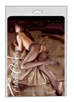 Cottelli Collection - Zwarte Satijnglans Panty Met Open Kruis -Sex Toys winkel Cottelli Collection Zwarte Satijnglans Panty met open kruis 4