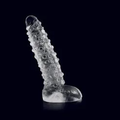 Dark Crystal - Geribbelde Dildo 26,5 X 6 Cm - Transparant