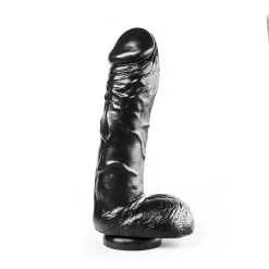 Dark Crystal - XXL Dildo Met Zuignap 26 X 6 Cm - Zwart