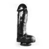 Dark Crystal - XXL Dildo Met Zuignap 29,5 X 7 Cm - Zwart