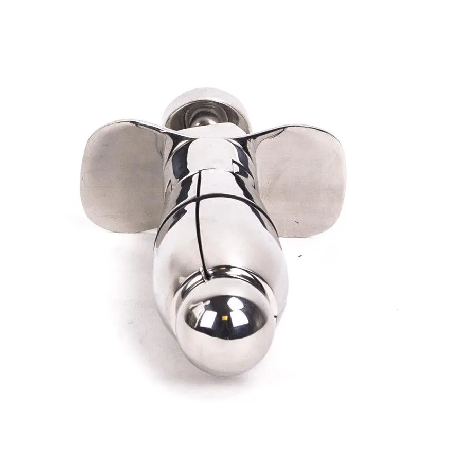 Kiotos Steel DeLuxe Locking Anaal Plug RVS 1 Kiotos Steel DeLuxe Locking Anaal Plug RVS