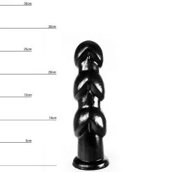 Dinoo - Geribbelde XXL Buttplug Gaston 27,5 X 8 Cm - Zwart 6 Dinoo - Geribbelde XXL Buttplug Gaston 27,5 X 8 Cm - Zwart -Sex Toys winkel Dinoo Geribbelde XXL Buttplug Gaston 275 x 8 cm zwart 3