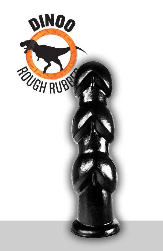 Dinoo - Geribbelde XXL Buttplug Gaston 27,5 X 8 Cm - Zwart 1 Dinoo - Geribbelde XXL Buttplug Gaston 27,5 X 8 Cm - Zwart