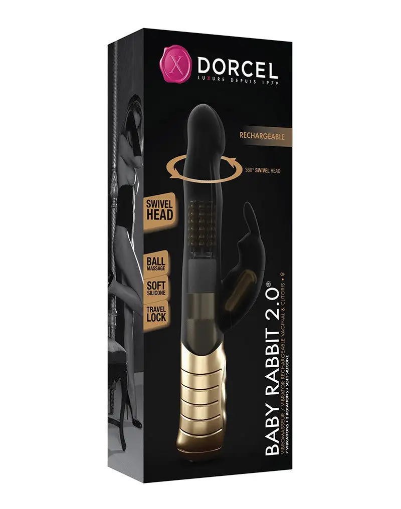 Dorcel - Baby 2.0 Tarzan Vibrator - Zwart/Goud 2 Dorcel - Baby 2.0 Tarzan Vibrator - Zwart/Goud - Afbeelding 2
