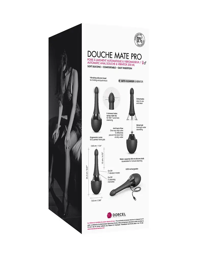 Dorcel - Douche Mate Pro Anale Douche En Vibrator - Zwart 2 Dorcel - Douche Mate Pro Anale Douche En Vibrator - Zwart - Afbeelding 2