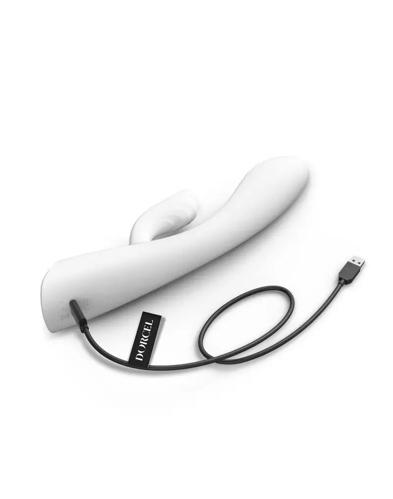 Dorcel - FLEXI RABBIT Verwarmde Tarzan Vibrator - Wit 5 Dorcel - FLEXI RABBIT Verwarmde Tarzan Vibrator - Wit - Afbeelding 5