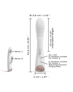 Dorcel - FLEXI RABBIT Verwarmde Tarzan Vibrator - Wit 14 Dorcel - FLEXI RABBIT Verwarmde Tarzan Vibrator - Wit -Sex Toys winkel Dorcel FLEXI RABBIT Verwarmde Tarzan Vibrator wit 6