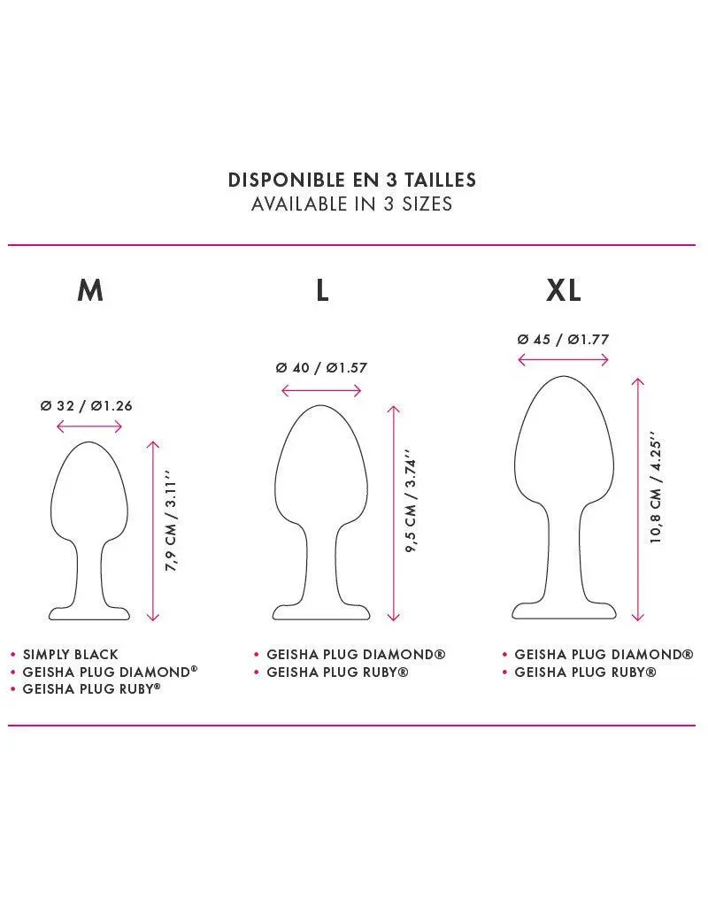 Dorcel - Geisha Buttplug Diamond Met Bewegend Metalen Gewichtje 4 Dorcel - Geisha Buttplug Diamond Met Bewegend Metalen Gewichtje - Afbeelding 4