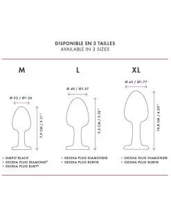 Dorcel - Geisha Buttplug Met Bewegende Metalen Balletjes En Paars Kristal - Maat L -Sex Toys winkel Dorcel Geisha Buttplug met bewegende metalen balletjes en paars kristal Maat L 3