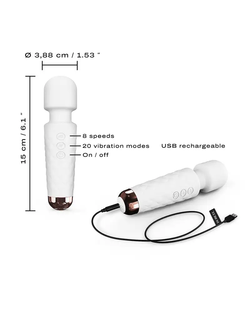 Dorcel - Mini Wanderful - Mini Wand Vibrator - Wit 4 Dorcel - Mini Wanderful - Mini Wand Vibrator - Wit - Afbeelding 4