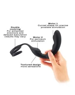 Dorcel - P-Ring Perineum Stimulator - Zwart -Sex Toys winkel Dorcel P Ring Perineum Stimulator zwart 5