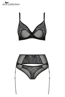 ECO Fashion ECO Passion - Selaginella 3-delige Lingerieset - Zwart
