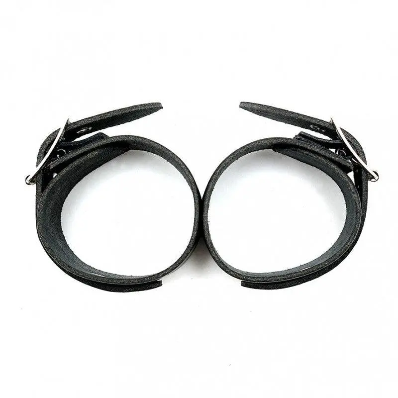 Rimba Bondage Play Eenvoudige Lederen Handboeien 4 Rimba Bondage Play Eenvoudige Lederen Handboeien - Afbeelding 4