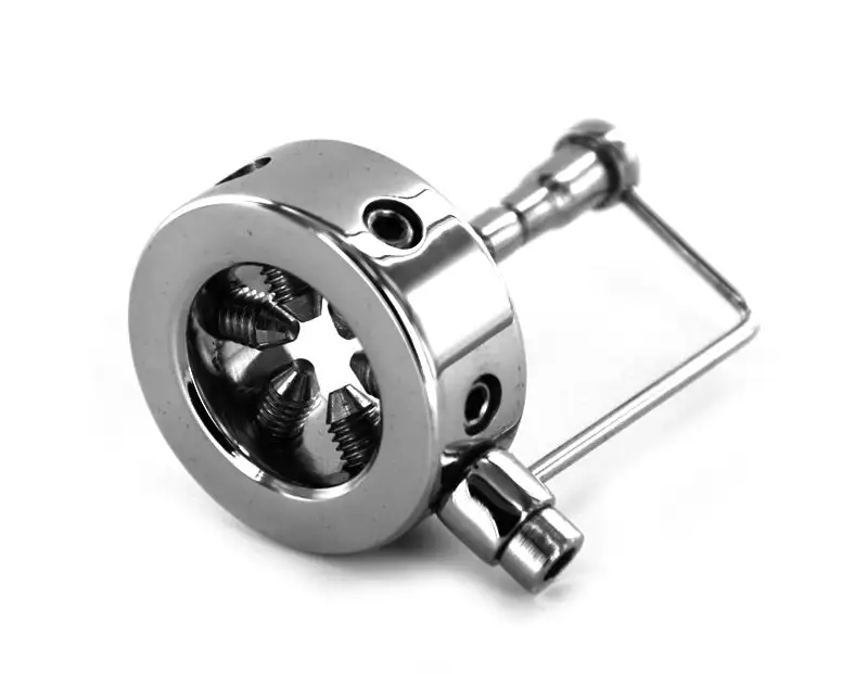 Kiotos Steel Eikelring RVS Met Spikes En Plasbuis Pin - 35 Mm 2 Kiotos Steel Eikelring RVS Met Spikes En Plasbuis Pin - 35 Mm - Afbeelding 2