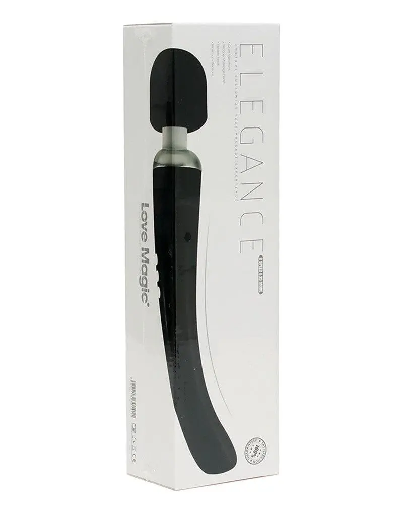 Love Magic Elegance Wand Vibrator - Oplaadbaar - Zwart 3 Love Magic Elegance Wand Vibrator - Oplaadbaar - Zwart - Afbeelding 3