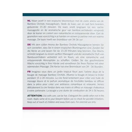 Exotiq - Massagekaars Bamboe Orchidee 5 Exotiq - Massagekaars Bamboe Orchidee - Afbeelding 5