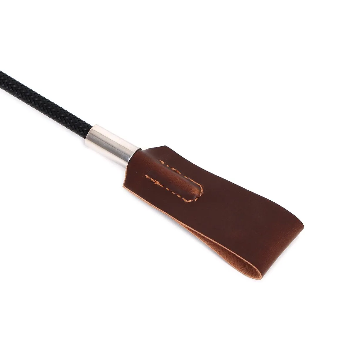 O-products Fancy Paardrijzweepje Met Dubbele Flap - Bruin 4 O-products Fancy Paardrijzweepje Met Dubbele Flap - Bruin - Afbeelding 4