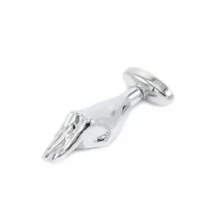 O-products Fist Buttplug Aluminium Met Lichtblauwe Siersteen 11 O-products Fist Buttplug Aluminium Met Lichtblauwe Siersteen -Sex Toys winkel Fist Buttplug Aluminium met Lichtblauwe Siersteen 5