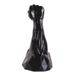 Dark Crystal Fisting Dildo Met Extra Zware Voet 38 X 10,9 Cm - Zwart