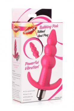Frisky - Bubbling Vibrerende Anaalplug Met Ribbels - Roze -Sex Toys winkel Frisky Bubbling Vibrerende Anaalplug Met Ribbels Roze 4